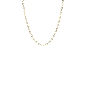 14k gold small square oval link chain