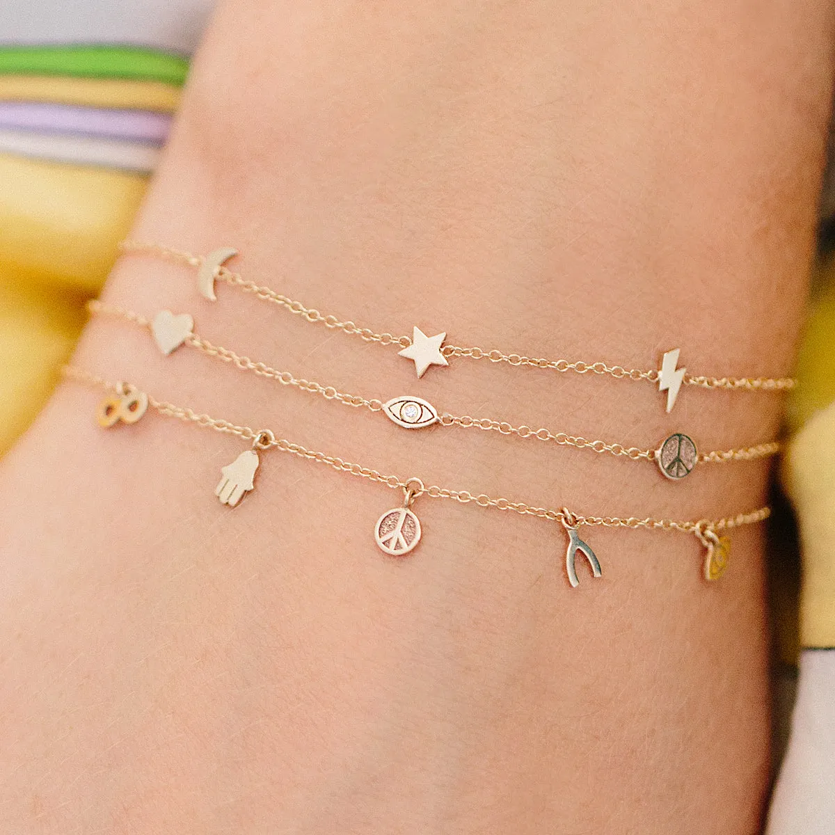 14K Itty Bitty Night Sky Station Bracelet