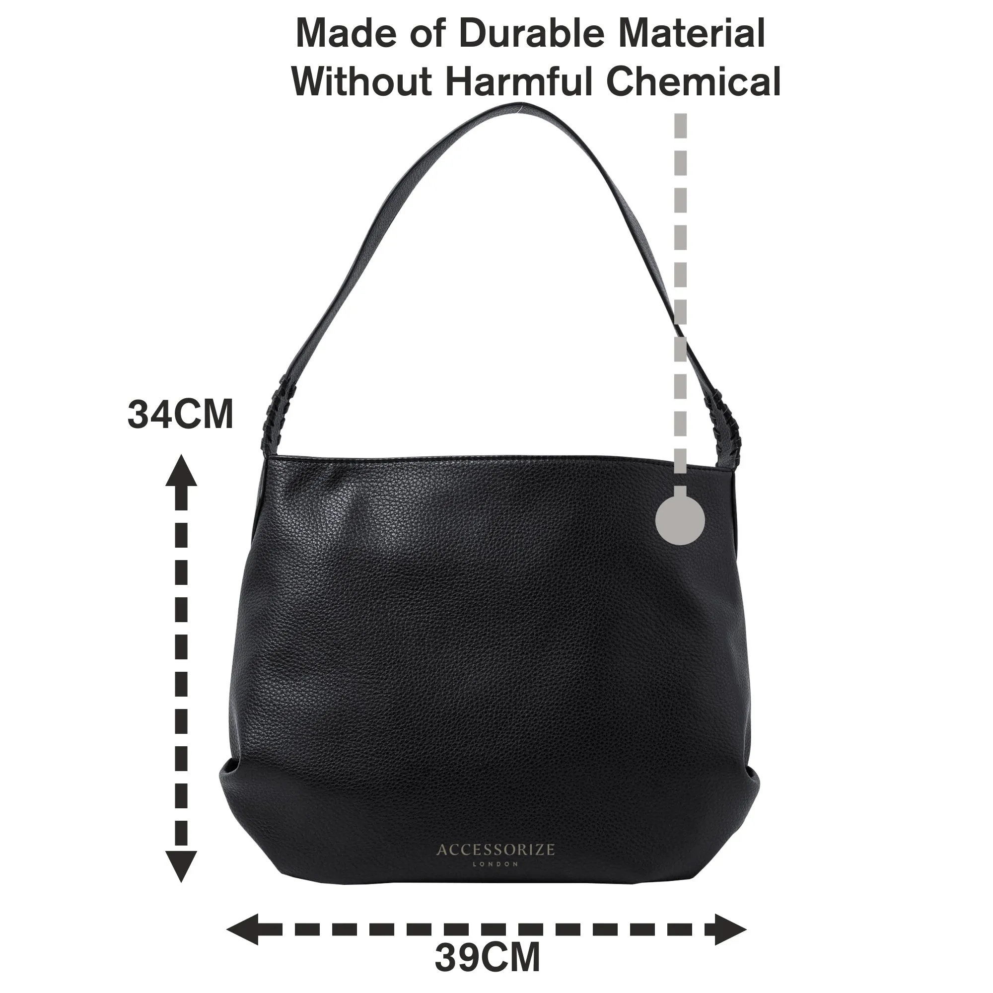 Accessorize London Women's Black Shoulder Bag