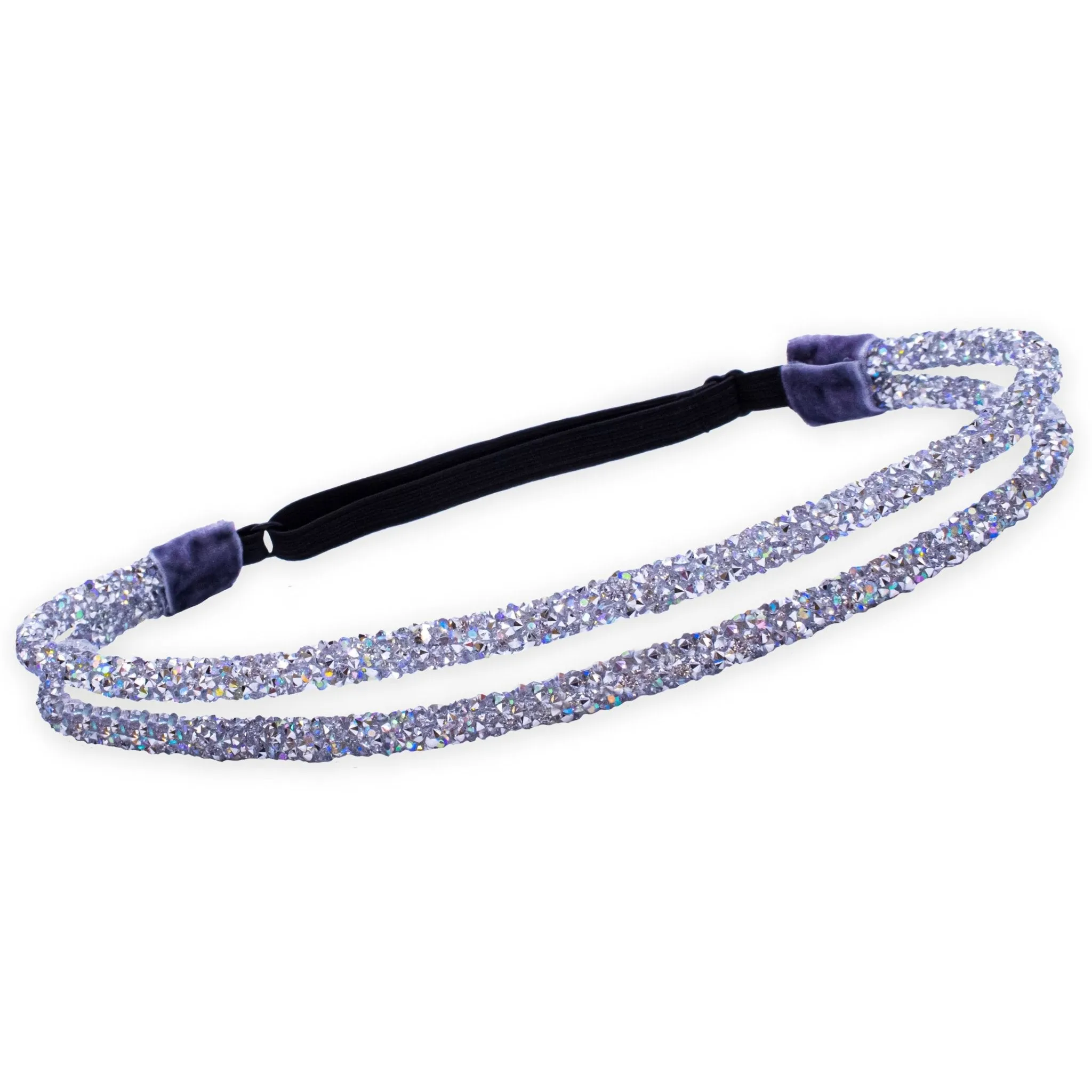 Adjustable Double Row Rhinestone Headband