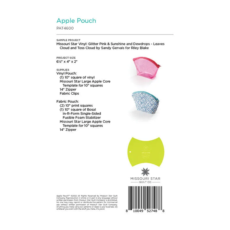 Apple Pouch Pattern by Missouri Star