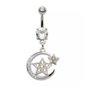 Belly Ring - Ab Stars Moon