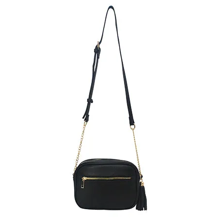 Black Chic Faux Leather NGIL Crossbody Bag