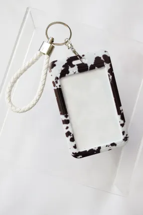 Black Cowhide Luggage Tag