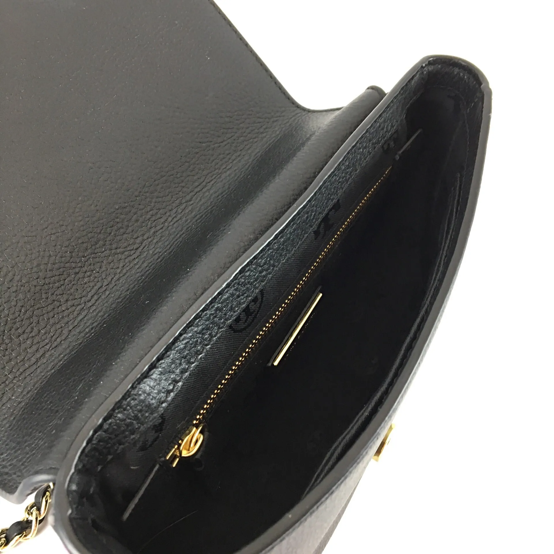 Black Flap Bag Gold Chain Strap