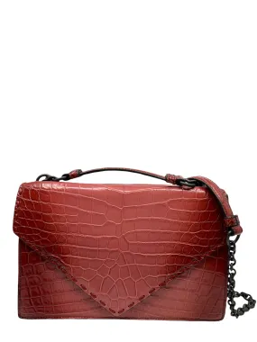 Bottega Veneta Crocodile Piano Shoulder Bag NWT