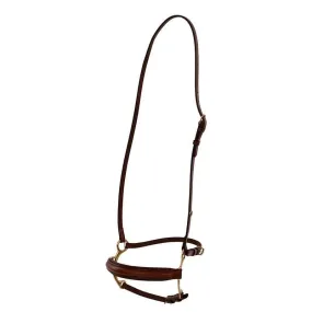 BR Leather Noseband With Lever Action Tobacco