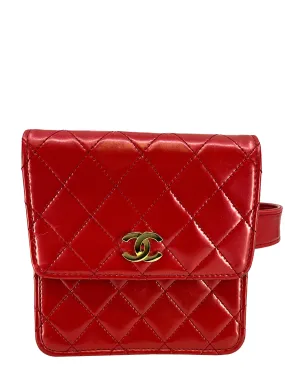 CHANEL Vintage Quilted Leather Bum Belt Bag