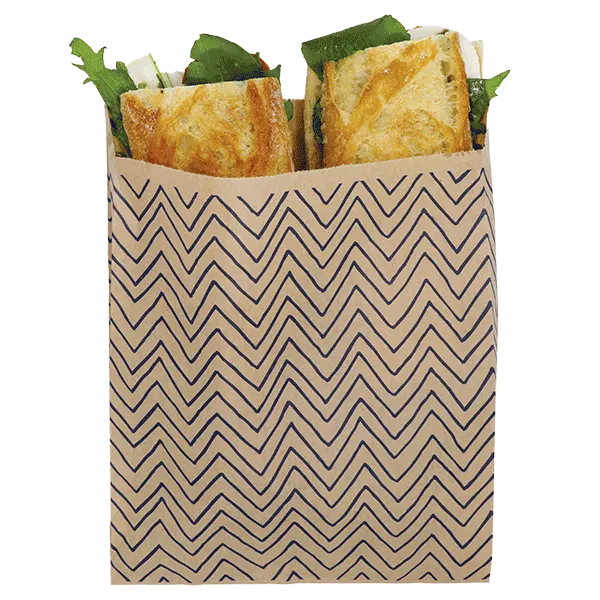 Compostable XL Sandwich Bags Chevron 50 Count