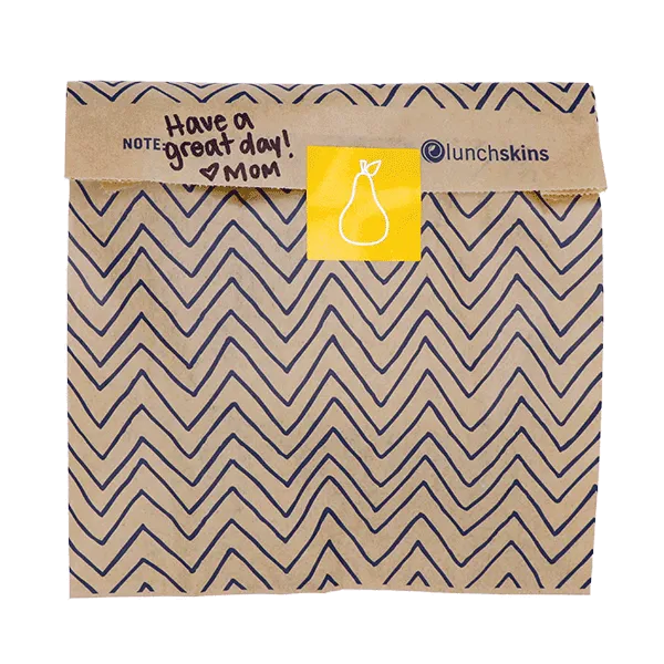 Compostable XL Sandwich Bags Chevron 50 Count