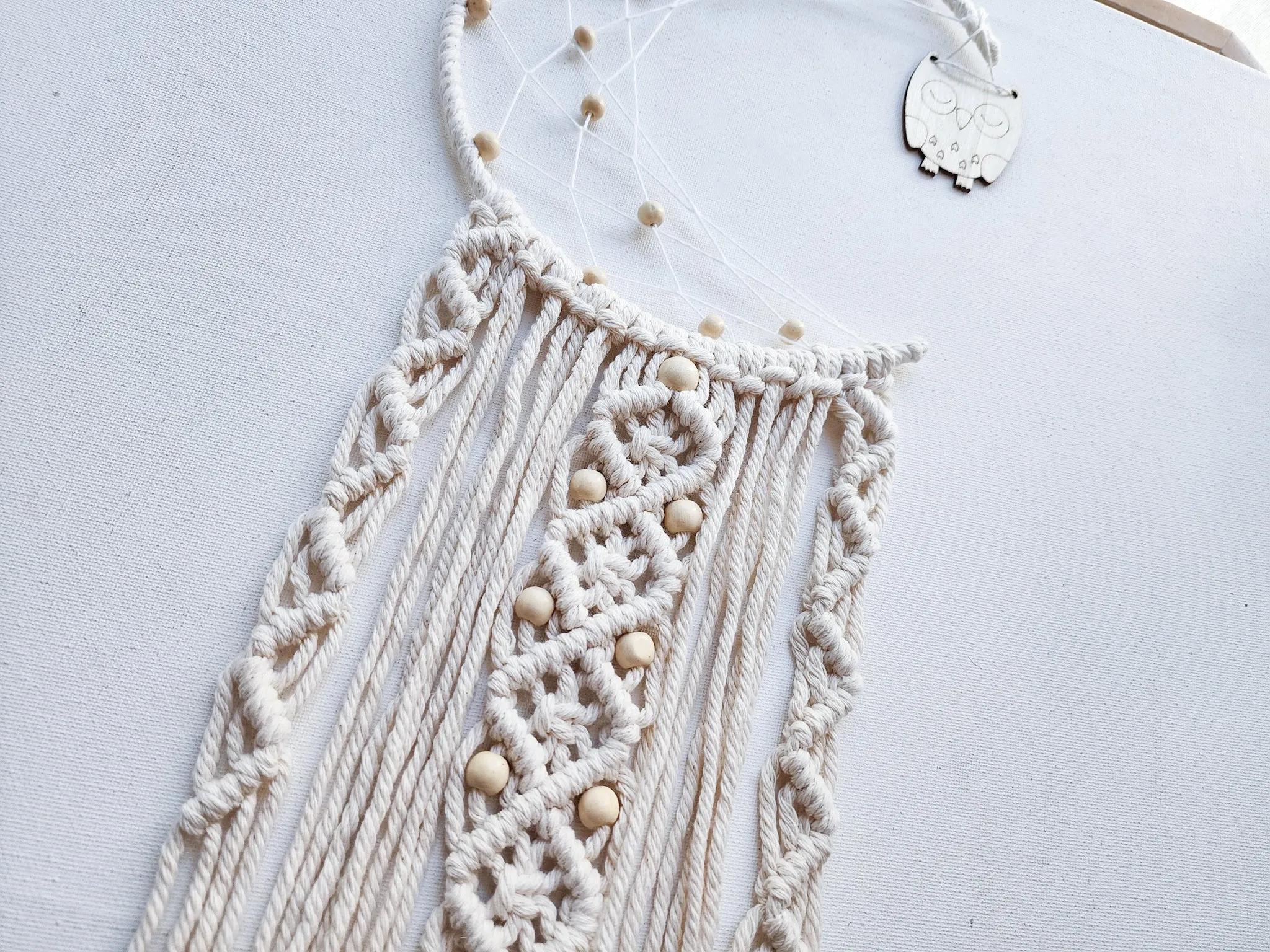 Crescent Moon Macrame Dreamcatcher