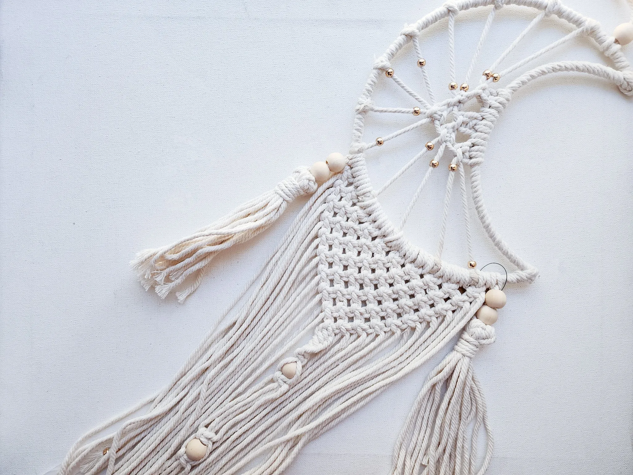 Crescent Moon Macrame Dreamcatcher