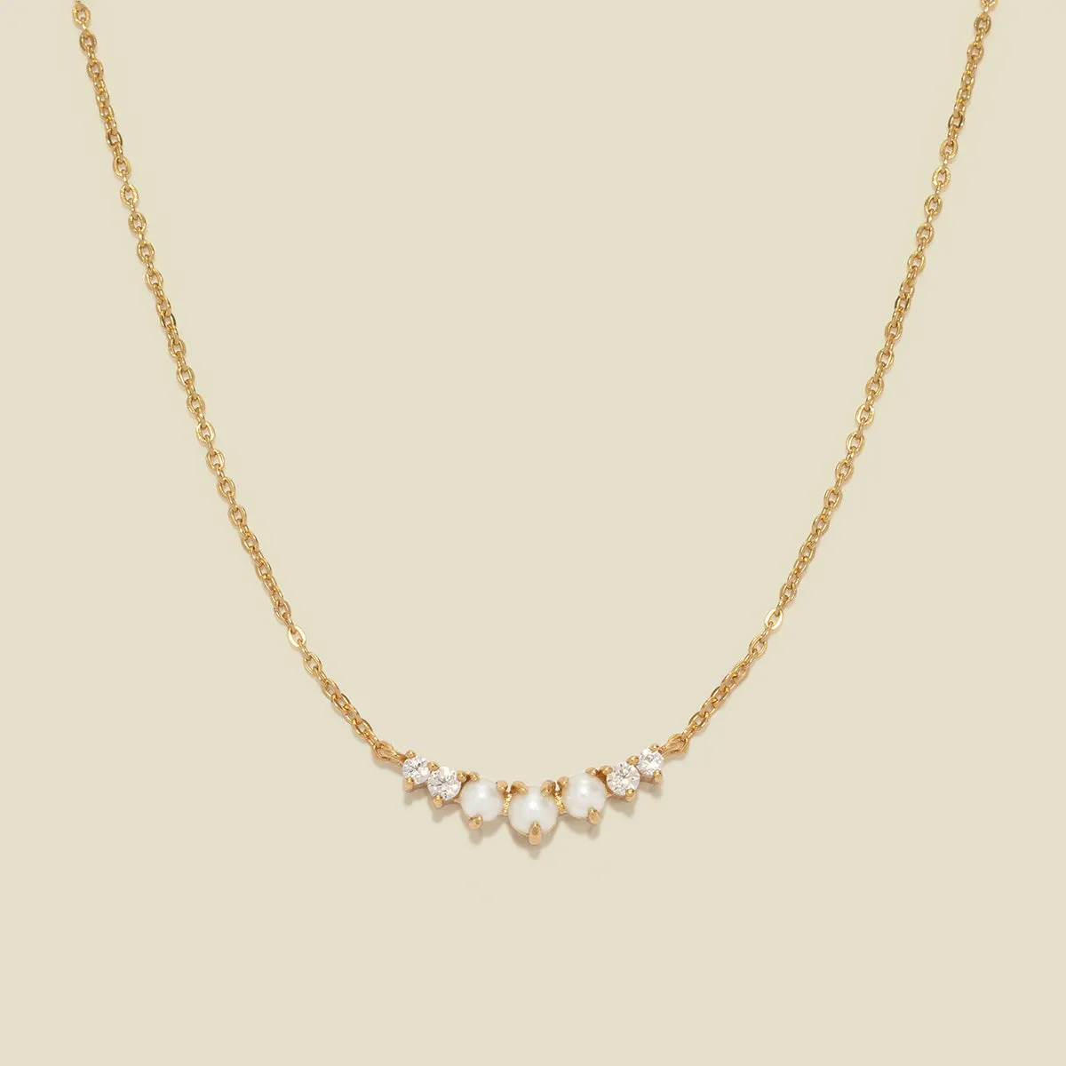 Crescent Pearl Necklace