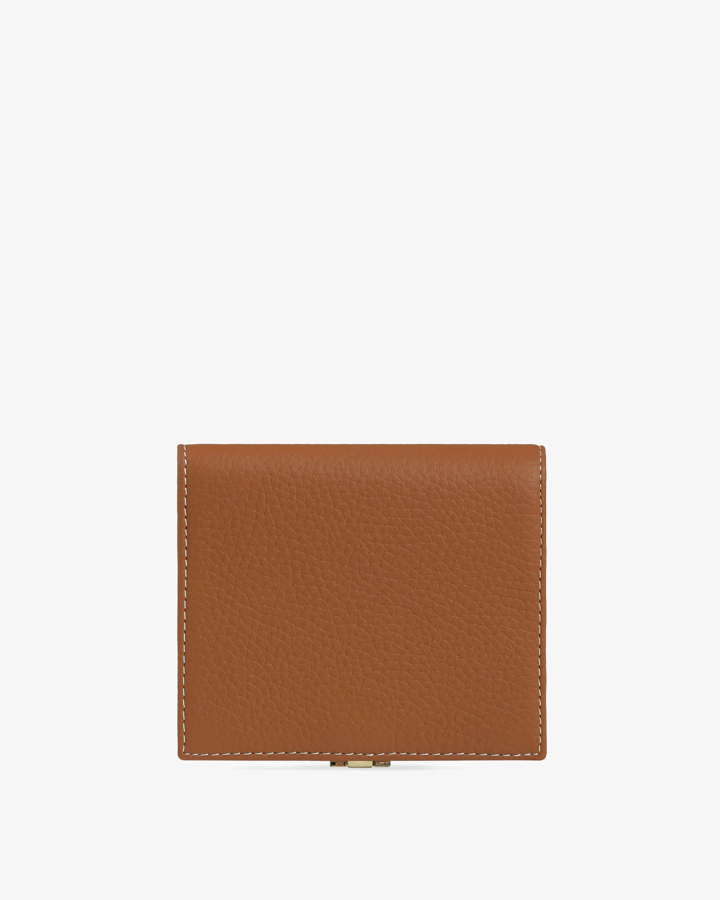 Crescent Wallet - Tan with Vanilla Stitch