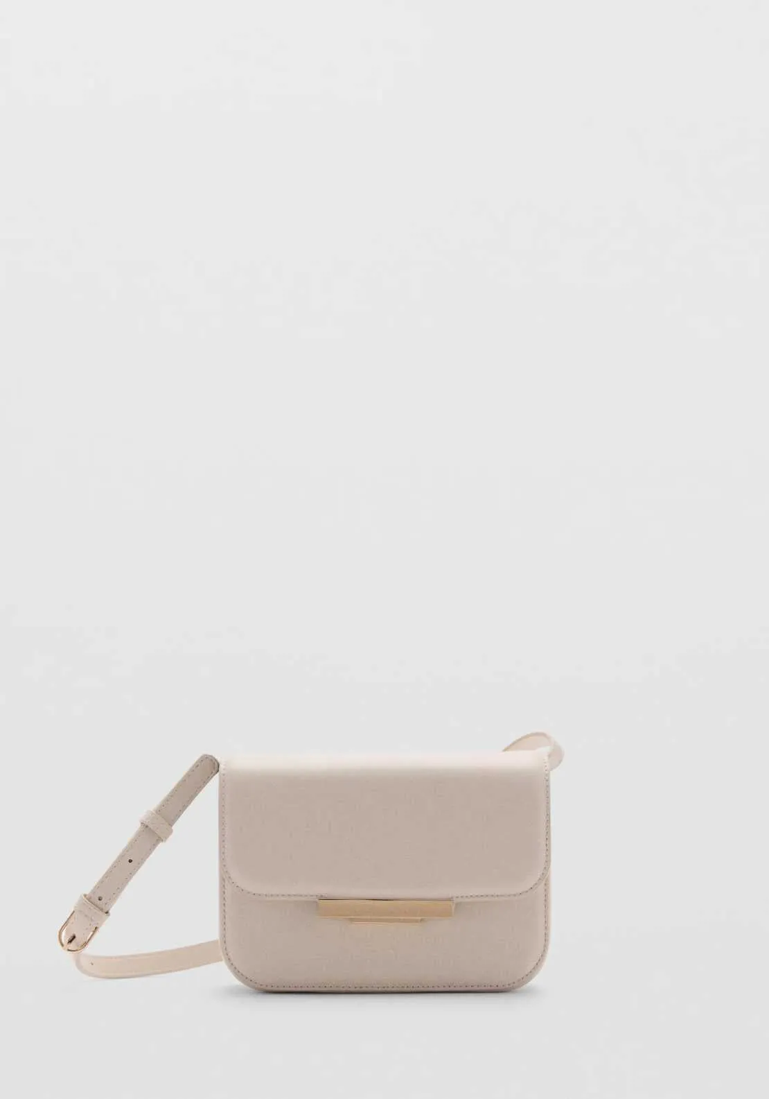 Crossbody bag with flap - Natural