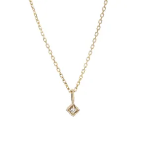 Diamond Mini Square Necklace