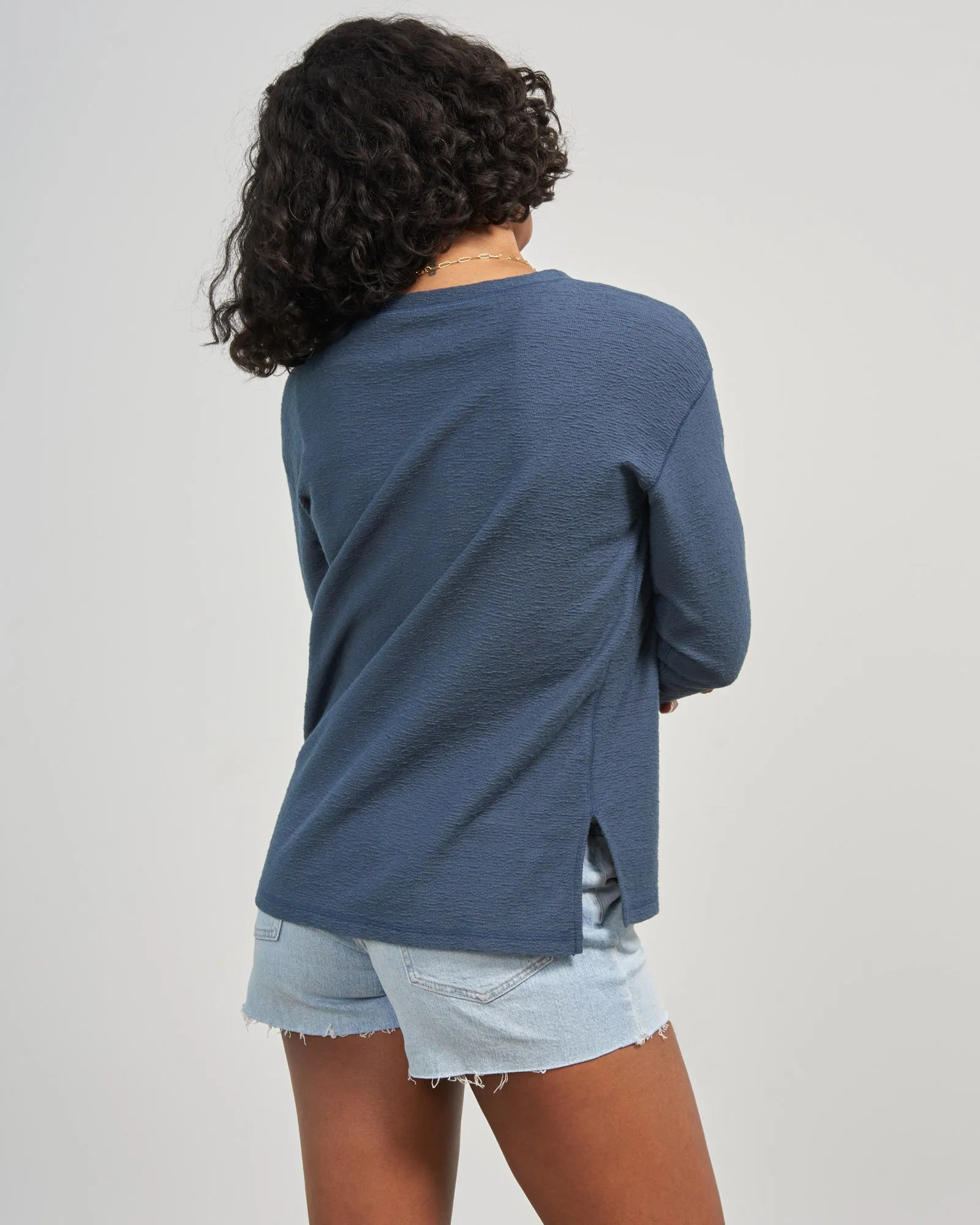 EcoKnit Textured Long-Sleeve Tee