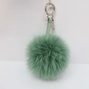 FENDI POM POM BAG CHARM GREEN, NDC, NO BOX