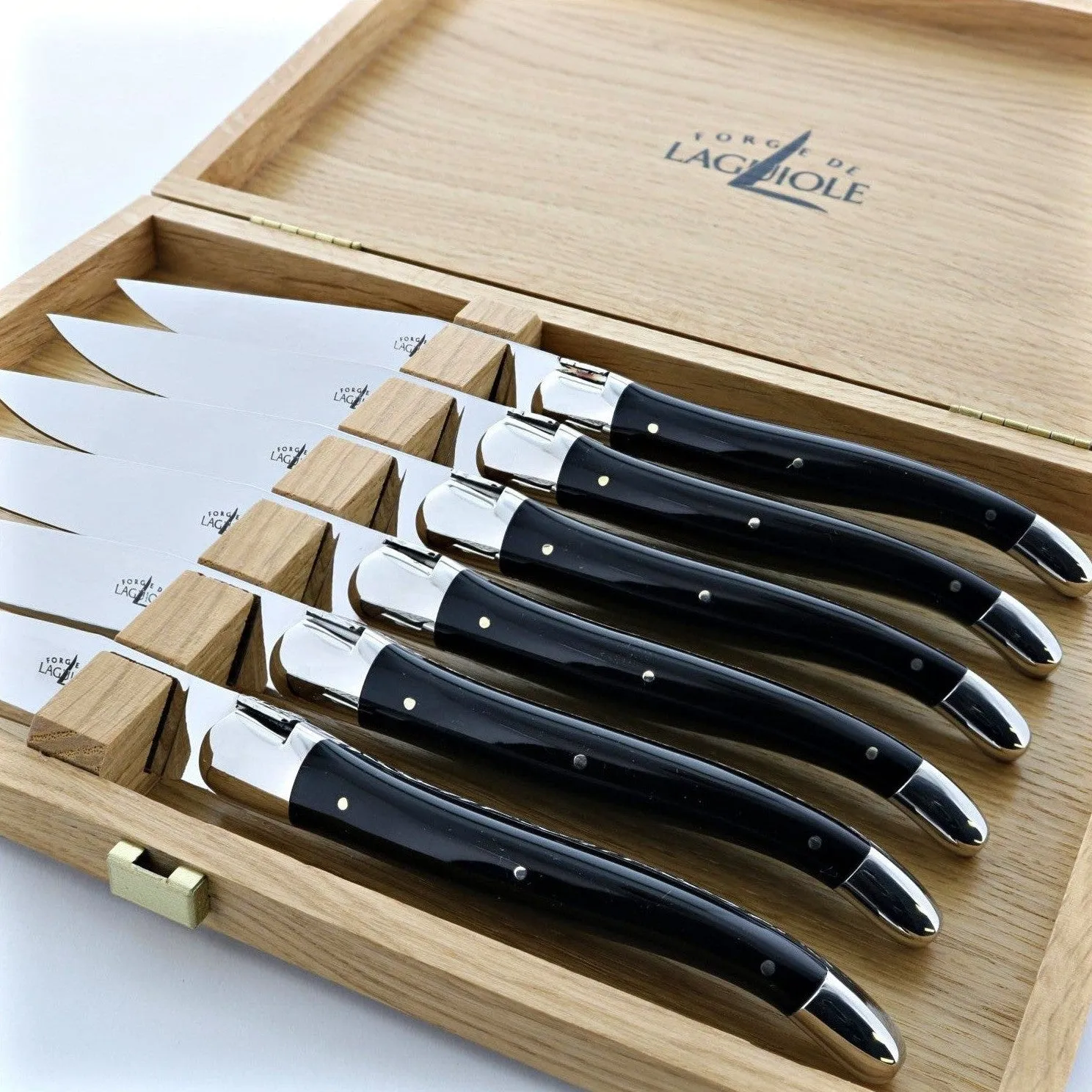 Forge de Laguiole Steak Knife Storage Box - Light Oak