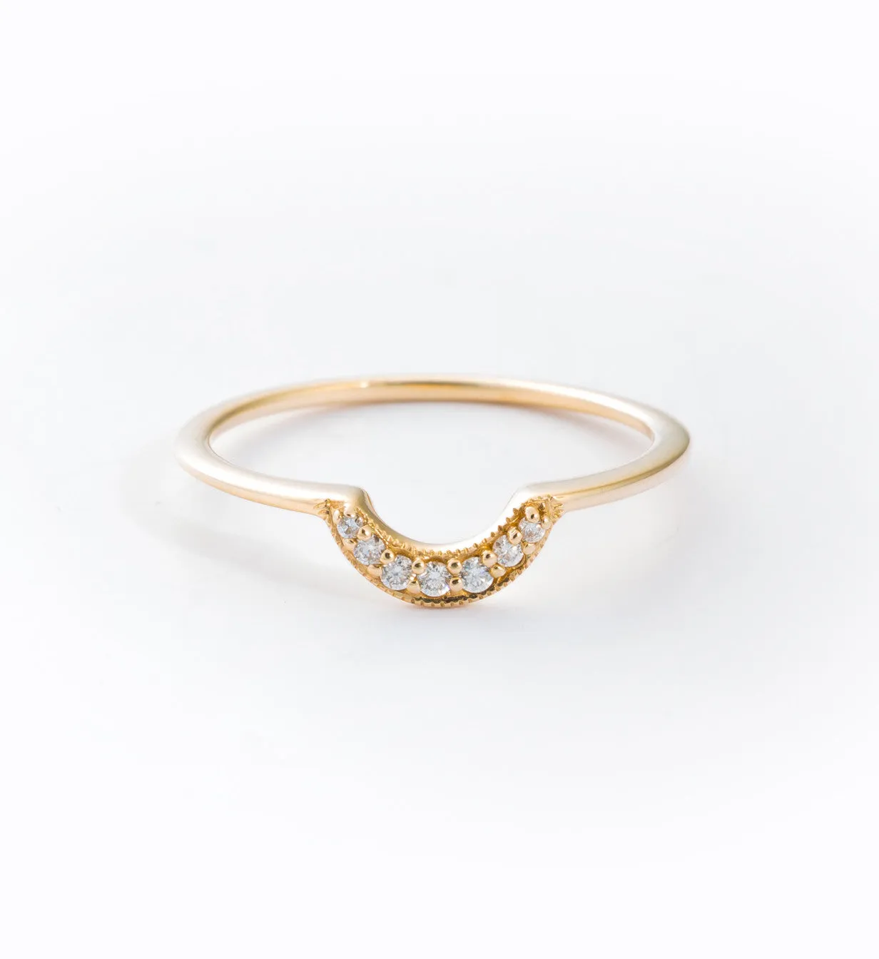 Gold Tiny Crescent Ring