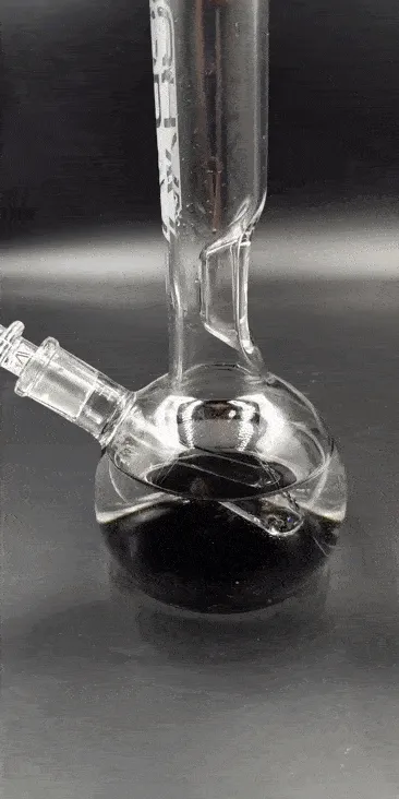 GRAV Small, Black Accent Round Base Water Pipe