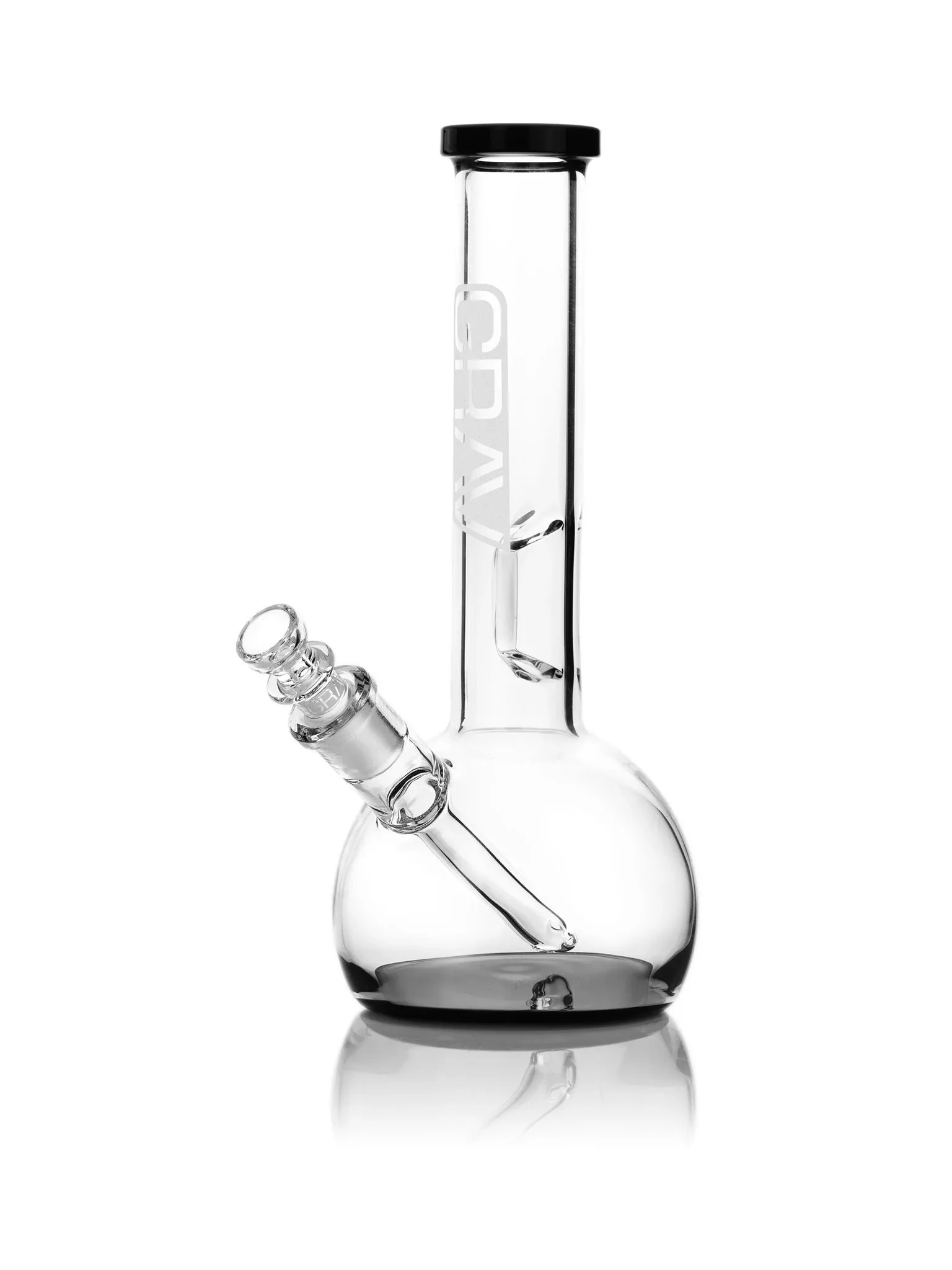 GRAV Small Round Base Water Pipe - Black Accent