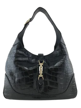 Gucci Crocodile Jackie O Hobo Bag