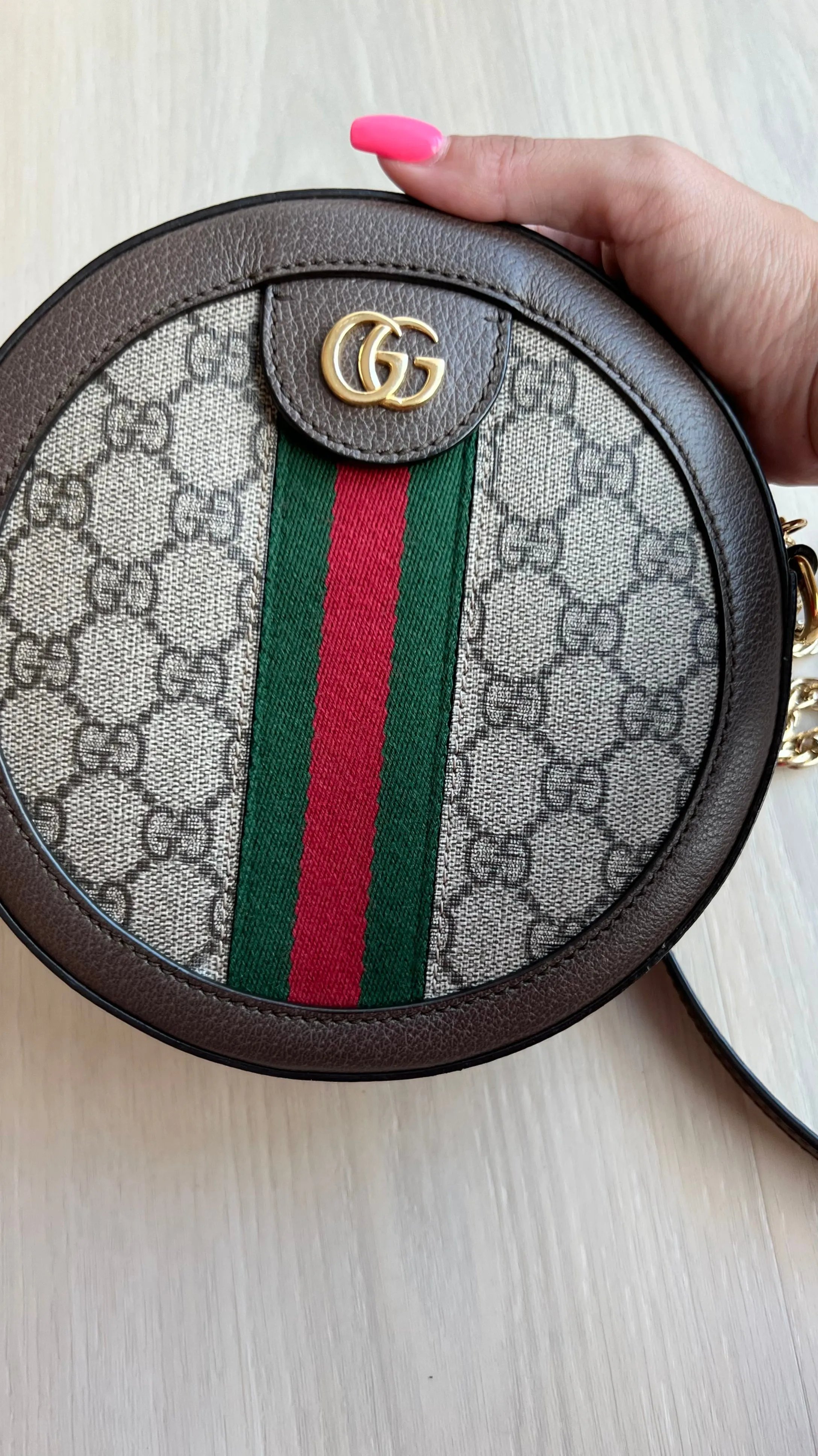 Gucci Ophidia Mini GG Round Bag