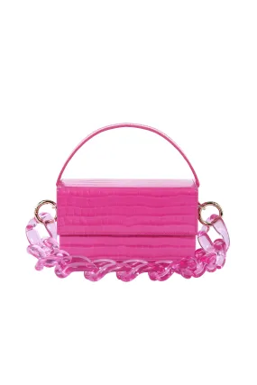 IDA Fuchsia Croc (Medium) with Chain