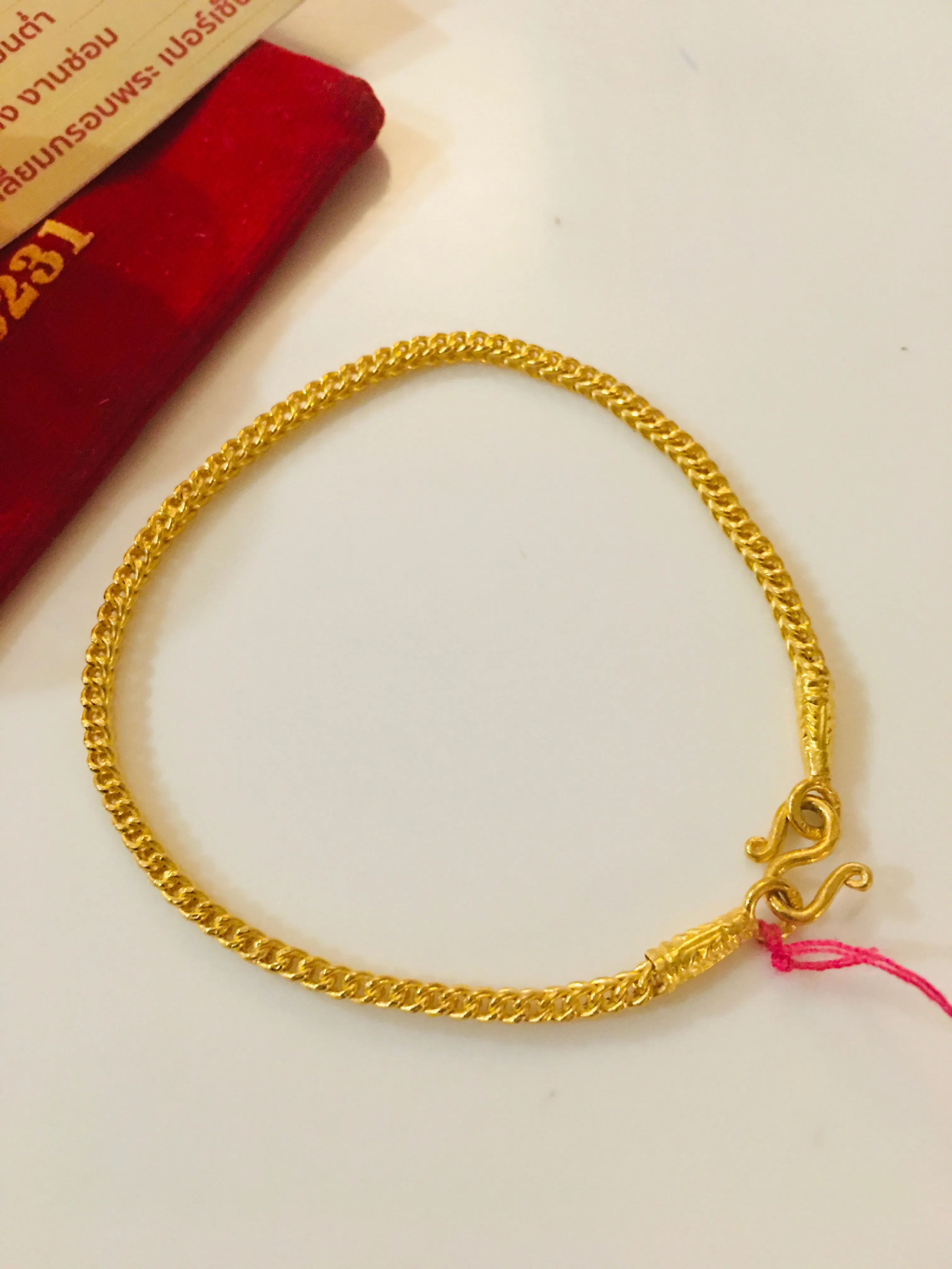 Item no. SP1067 Bangkok Solid gold 7” New Bracelet 4g.