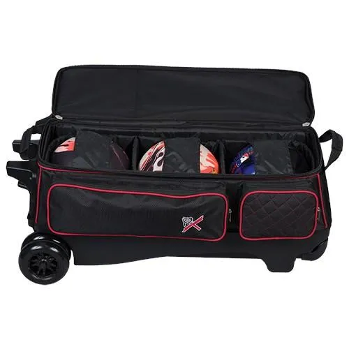 KR Royal Flush 4x4 Ball Roller Bowling Bag Black/Red