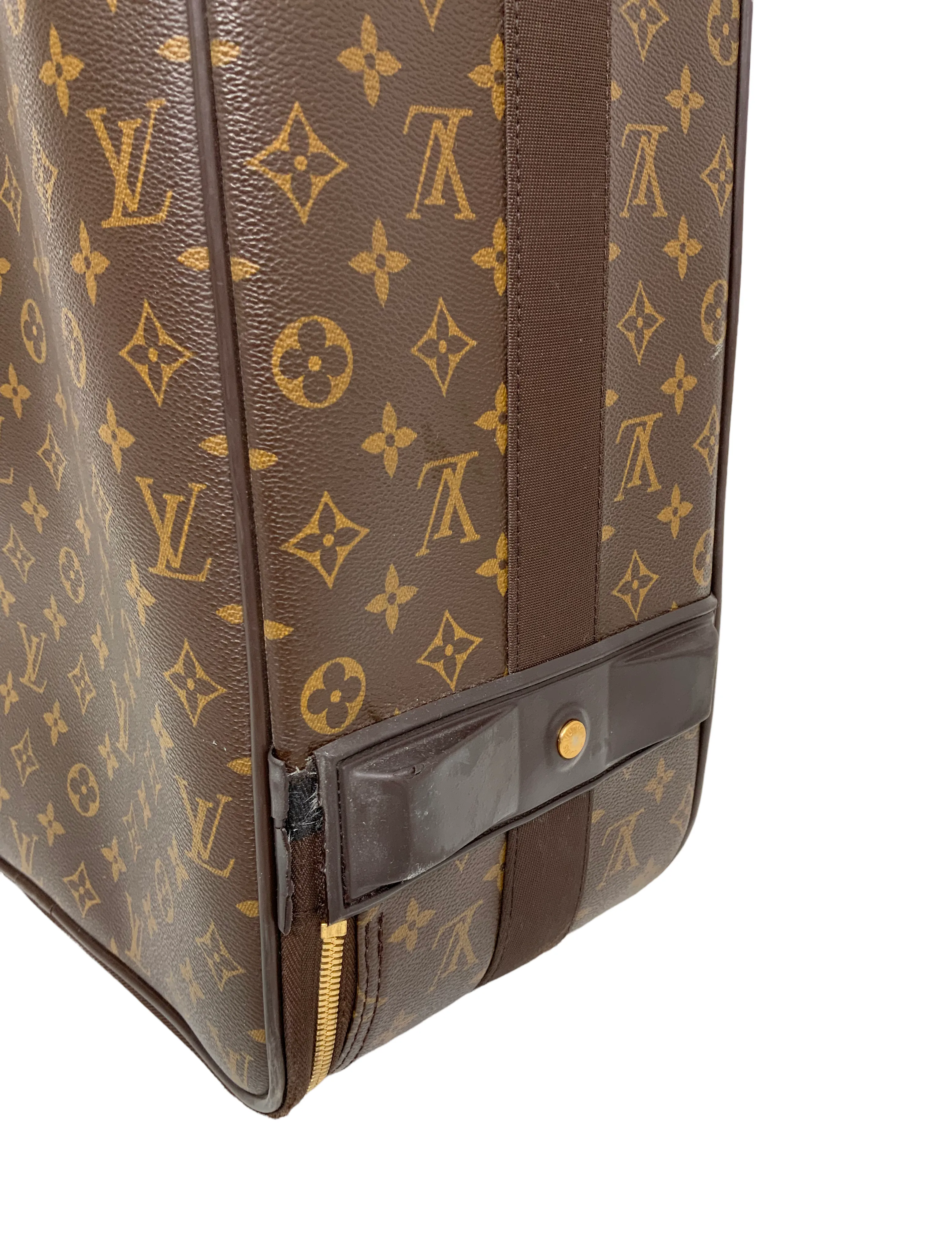 Louis Vuitton Pegase 50 Monogram Canvas Rolling Suitcase Travel Bag