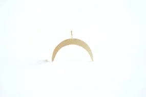 Matte Vermeil Wholesale Gold Crescent Moon Charm Pendant- 22k gold plated Moon Charm, Gold Half Moon Charm, Gold Double Horn Charm Pendant, 298