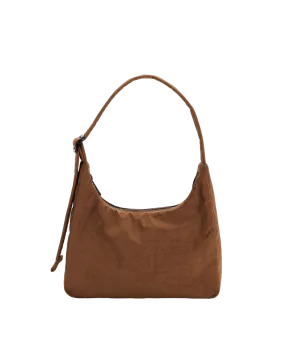 Mini Nylon Shoulder Bag - Brown