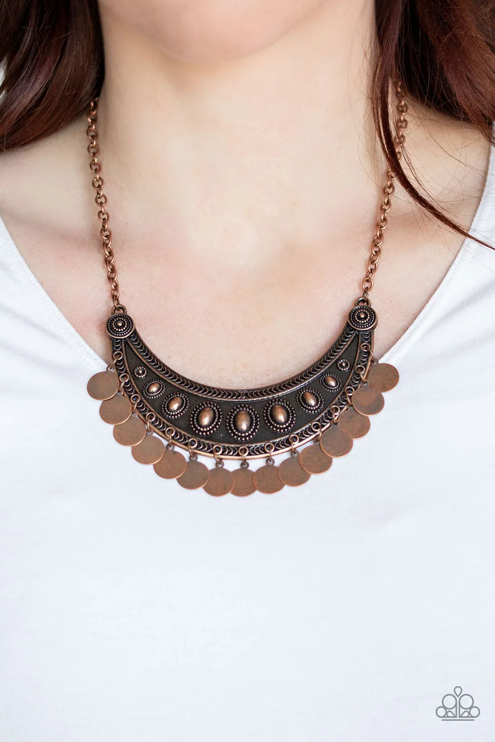 Paparazzi CHIMEs UP Copper Necklace Set