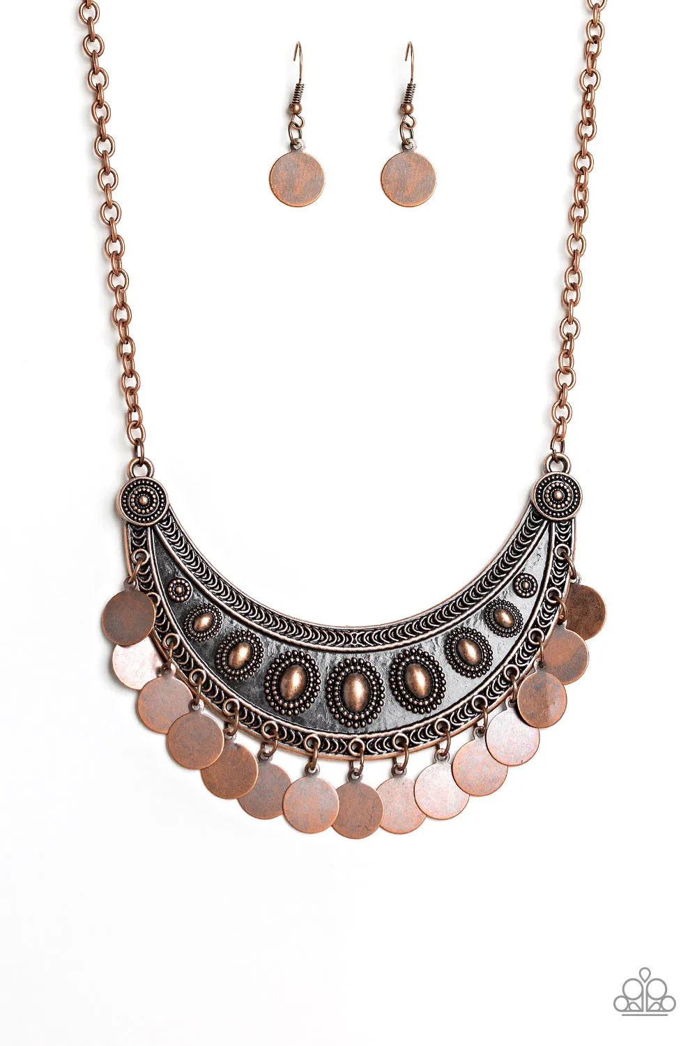 Paparazzi CHIMEs UP Copper Necklace Set