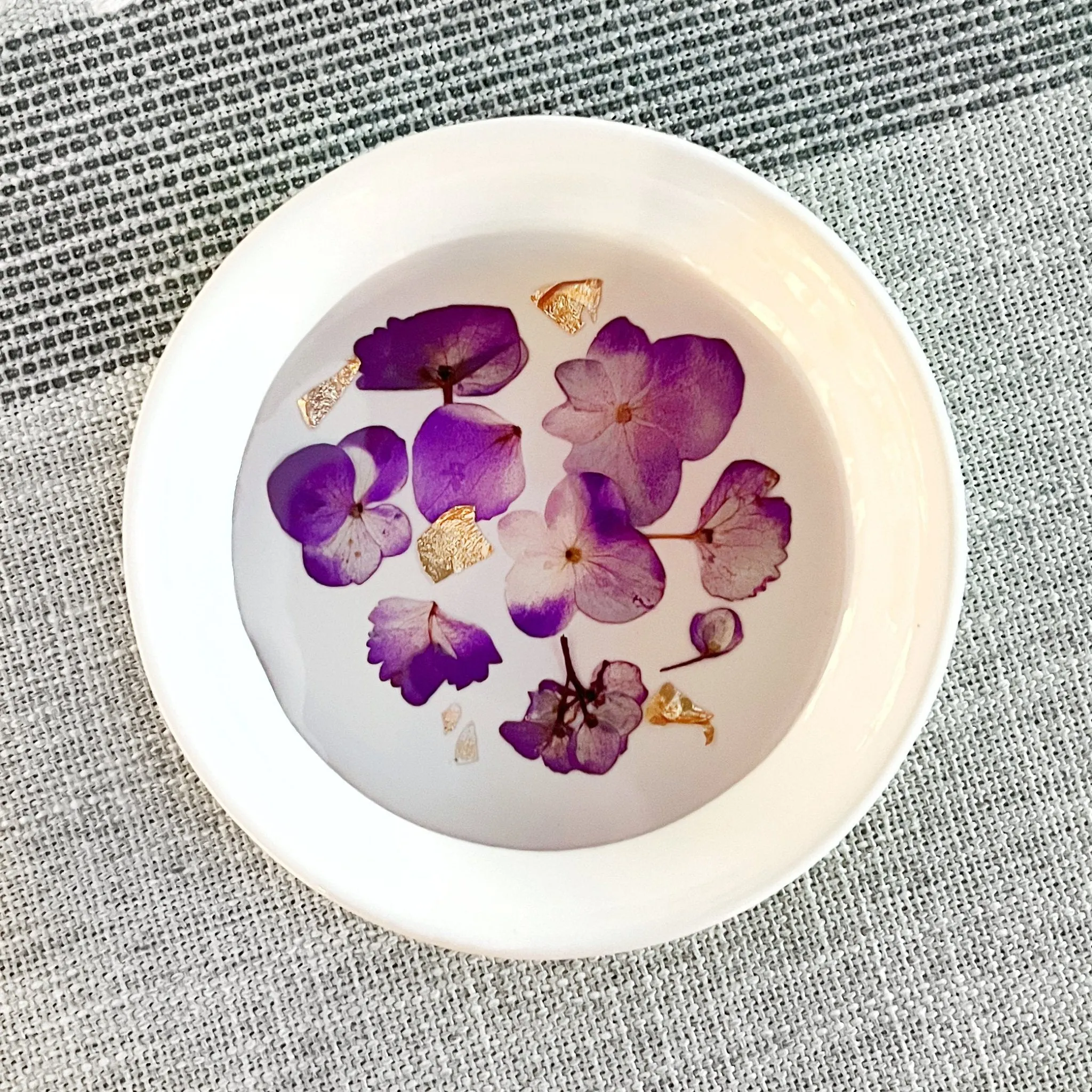 Purple Hydrangea Trinket Dish