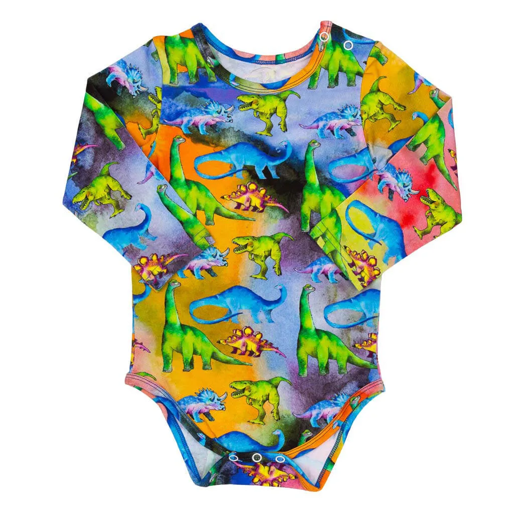 Rainbow-saurus Long Sleeve Onesie