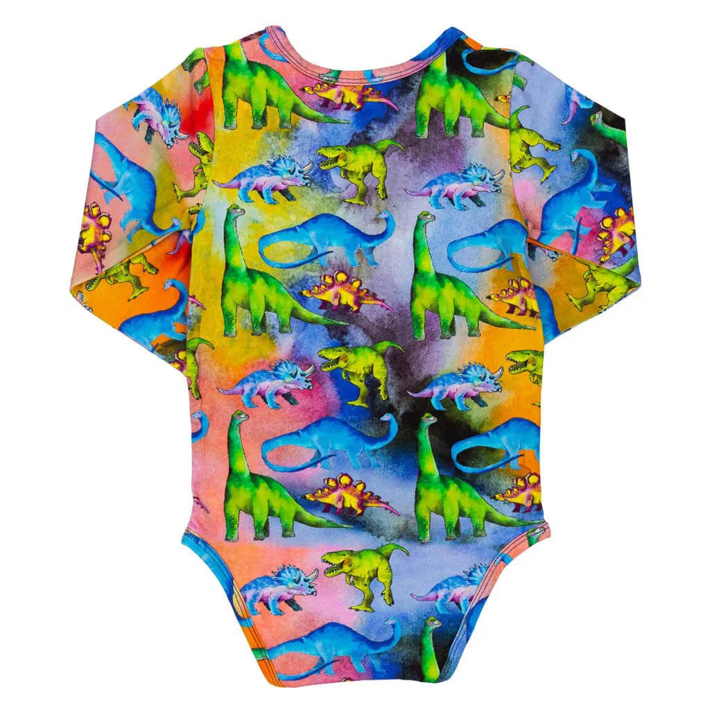 Rainbow-saurus Long Sleeve Onesie