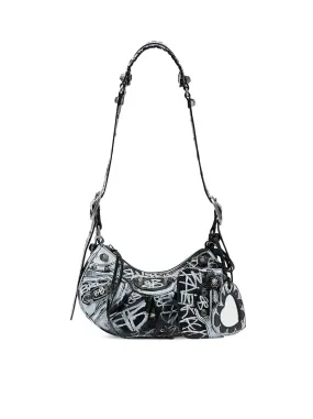 SHOULDER HANDBAG LE CAGOLE XS BAG GRAFFITI FOR WOMEN IN BLACK