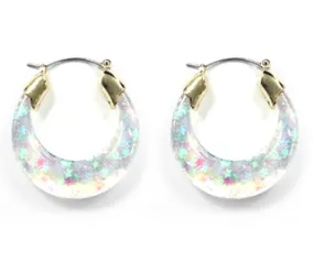 Star Resin Crescent Hoops