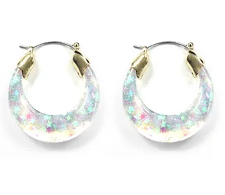 Star Resin Crescent Hoops