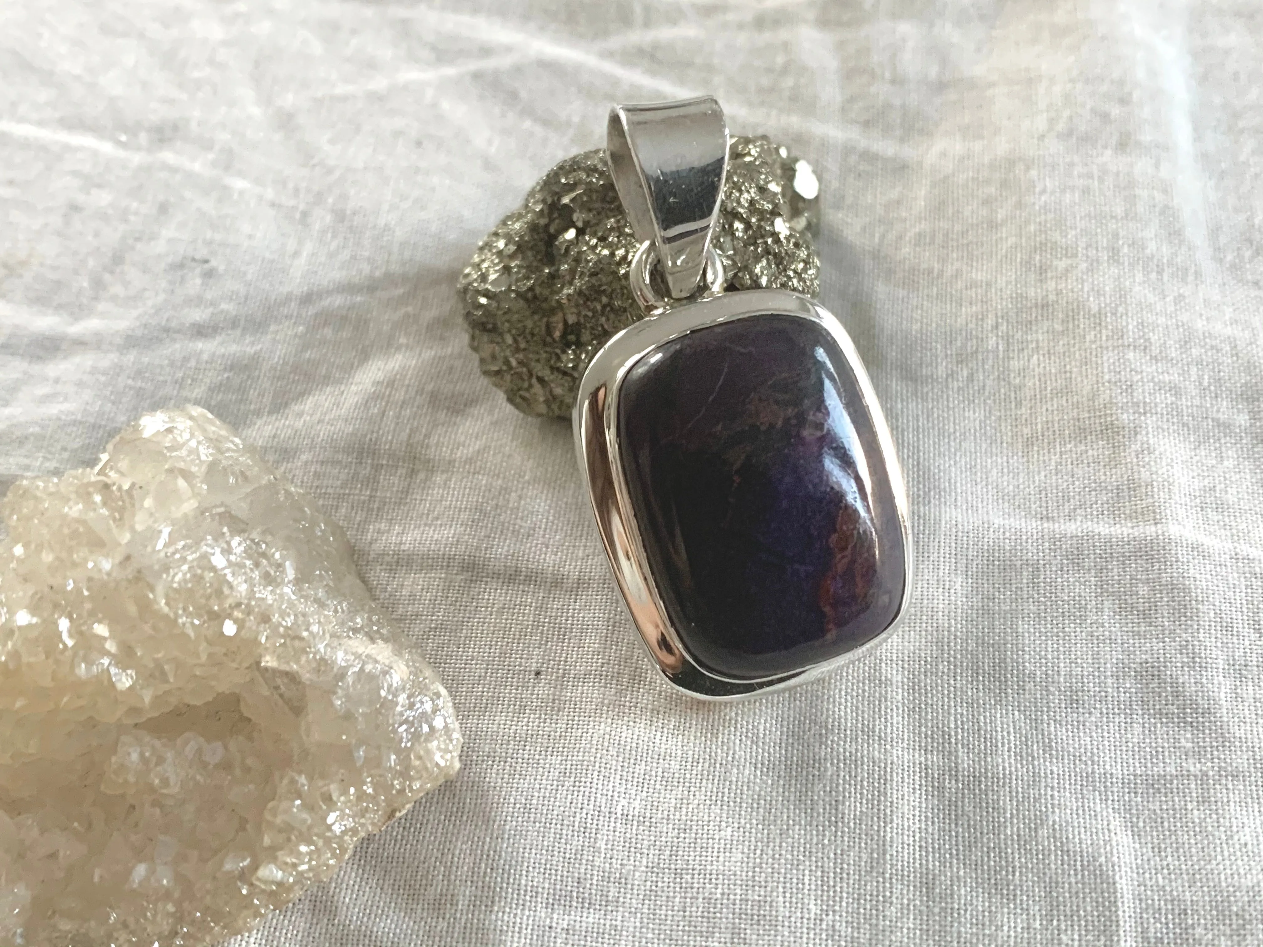 Sugilite Ansley Pendant - Small Square