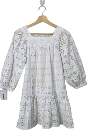 Tartine et Chocolat White Embroidered Dress UK 14