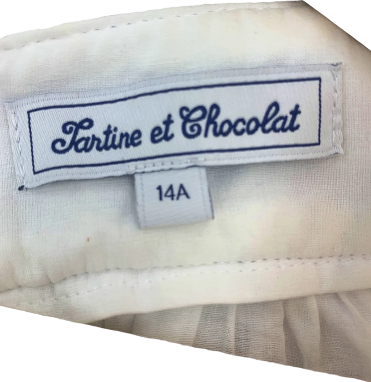 Tartine et Chocolat White Embroidered Dress UK 14