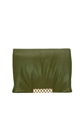 Victoria Beckham Puffy Jumbo Chain Pouch Bag - Khaki