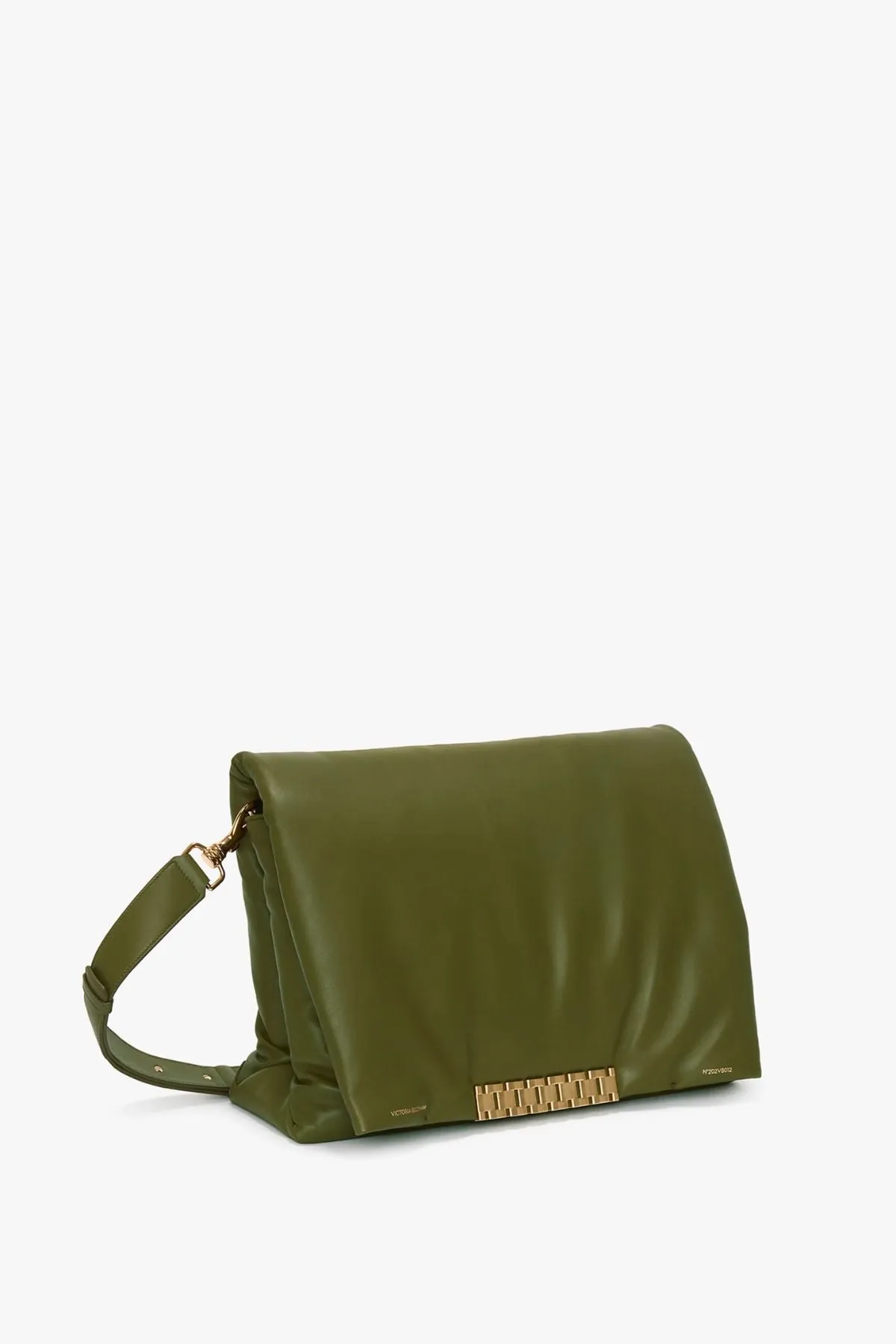 Victoria Beckham Puffy Jumbo Chain Pouch Bag - Khaki