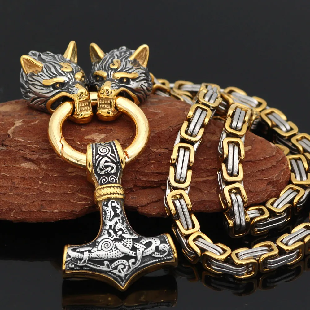 Viking Necklace With Rotating Yggdrasil Symbol