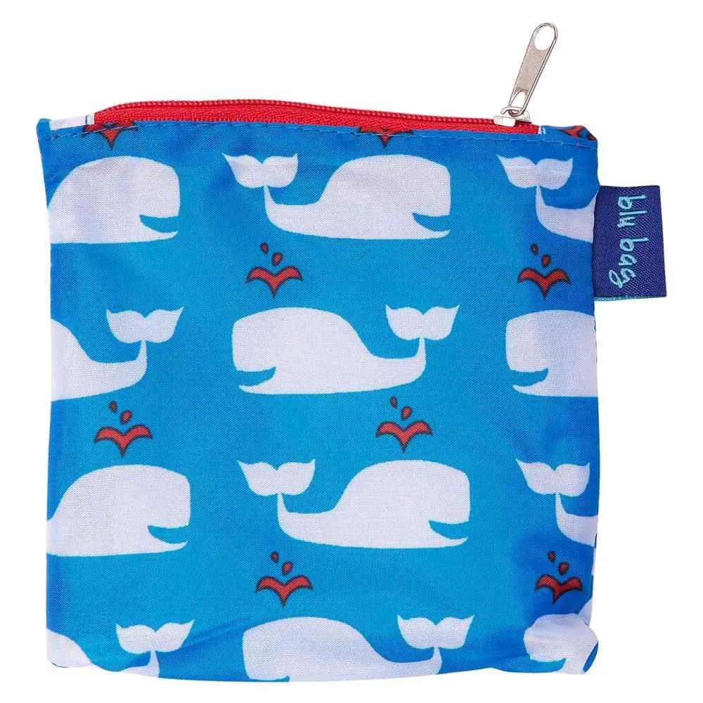 Whales Blue blu Bag Reusable Shopping Bag-Machine washable