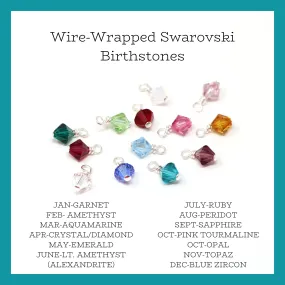 Wire Wrapped Birthstone Charm